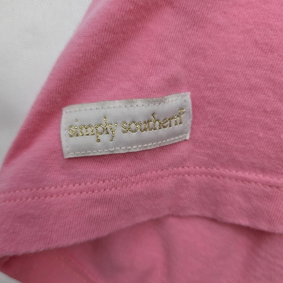 Simply Southern Beach Please Graphic Tank Pink Sunglasses Turtle  Boho Relax S - Picture 7 of 11